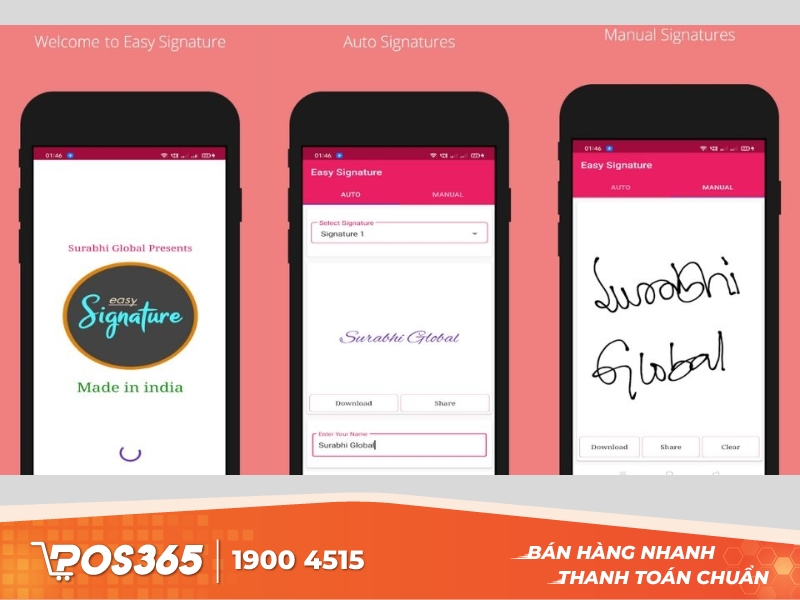 Công cụ tạo chữ ký điện tử free Easy Signature