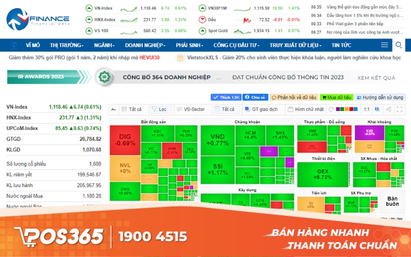 Vietstock - Phần mềm theo dõi chứng khoán và dữ liệu thị trường realtime
