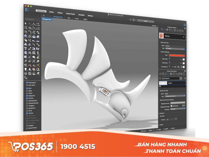 Phần mềm thiết kế 3D ấn tượng Rhino
