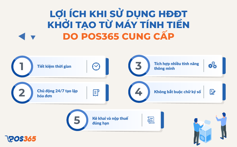 Lợi ích khi sử dụng HĐĐT khởi tạo từ máy tính tiền do POS365 cung cấp