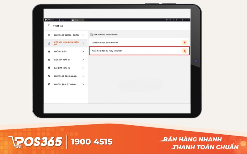 Bước 3. Đồng bộ dữ liệu hóa đơn lên cơ quan thuế
