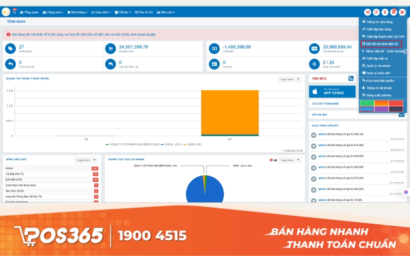 Nhấp vào biểu tượng Cài đặt (góc trên bên phải màn hình)