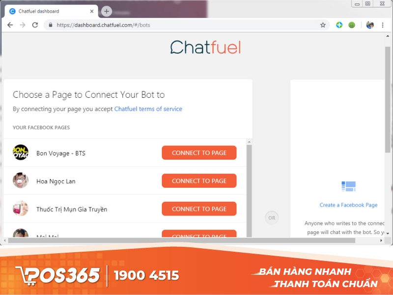 Công cụ bán hàng online Chatfuel thông minh