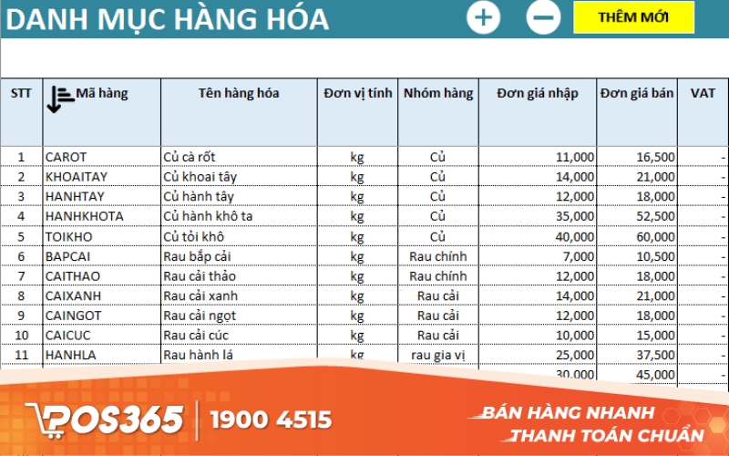 Phần mềm bán hàng bằng Excel WPRO