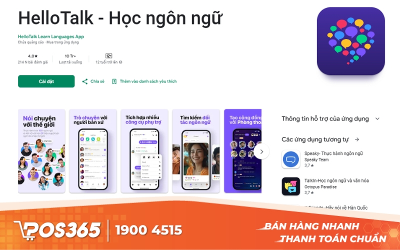 Hello Talk - Ứng dụng luyện nói tiếng Anh với người bản xứ