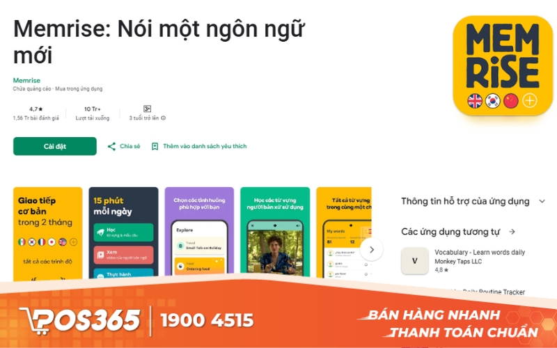 Memrise - Ứng dụng luyện nói tiếng Anh với AI