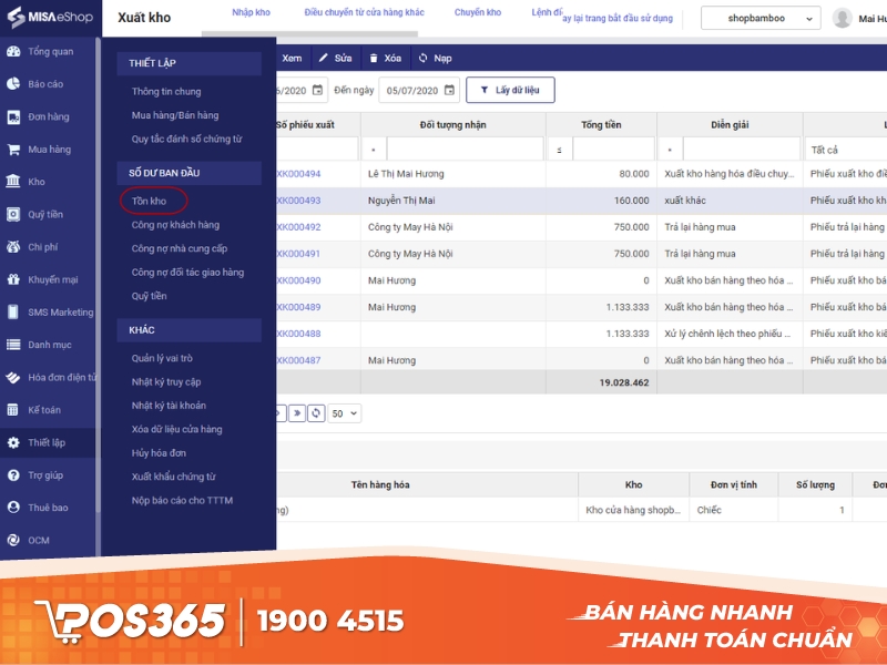MISA eShop - công cụ kiểm soát hàng hóa online uy tín