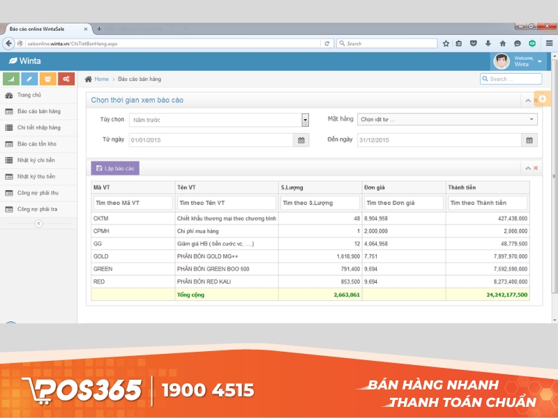 Winta Sales - ứng dụng kiểm soát hàng hóa thông minh free trọn đời
