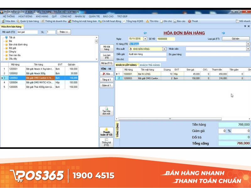 An Việt Soft - phần mềm quản lý bán hàng offline giao diện đơn giản