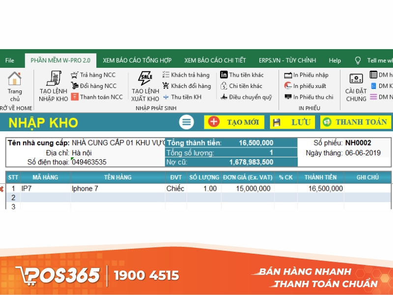 WPRO - nền tảng kiểm soát bán hàng dùng trực tiếp trên excel