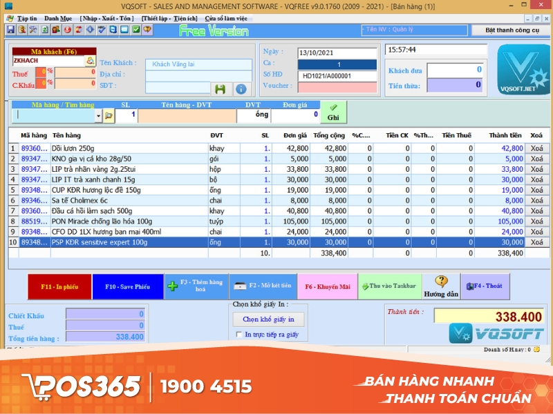 VQSOFT - giải pháp quản lý bán hàng trên excel miễn phí
