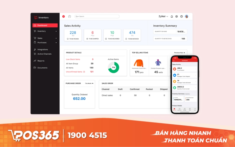  Zoho Inventory - Quản lý kho bán hàng đa kênh