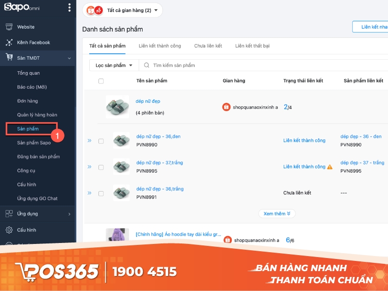 Sapo POS - giải pháp quản lý kho ERP linh hoạt