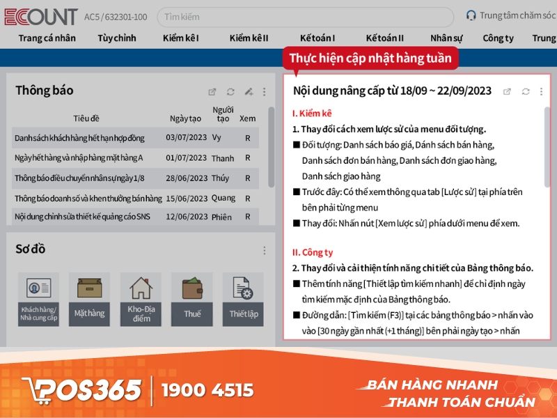 Phần mềm quản lý nhập xuất tồn kho miễn phí Ecount