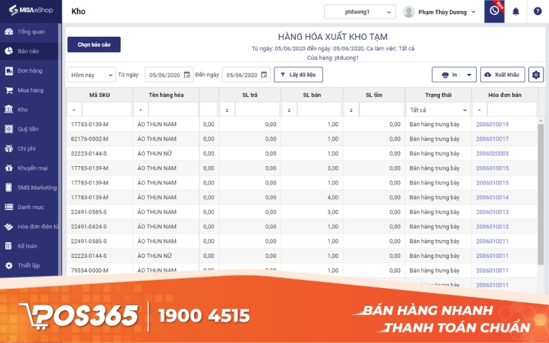 Phần mềm quản lý kho Misa