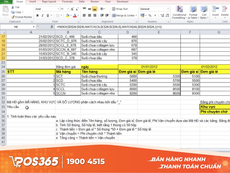 Cách quản lý doanh thu bằng excel