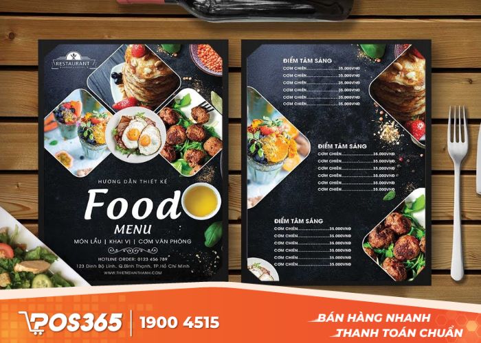 Thiết kế menu nhà hàng đẹp mắt, dễ đọc, dễ dàng lựa chọn