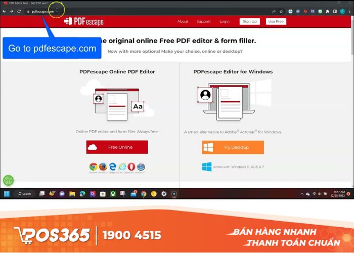 Không cần đăng ký tài khoản bạn vẫn có thể thực hiện chỉnh sửa file pdf trên PDFescape