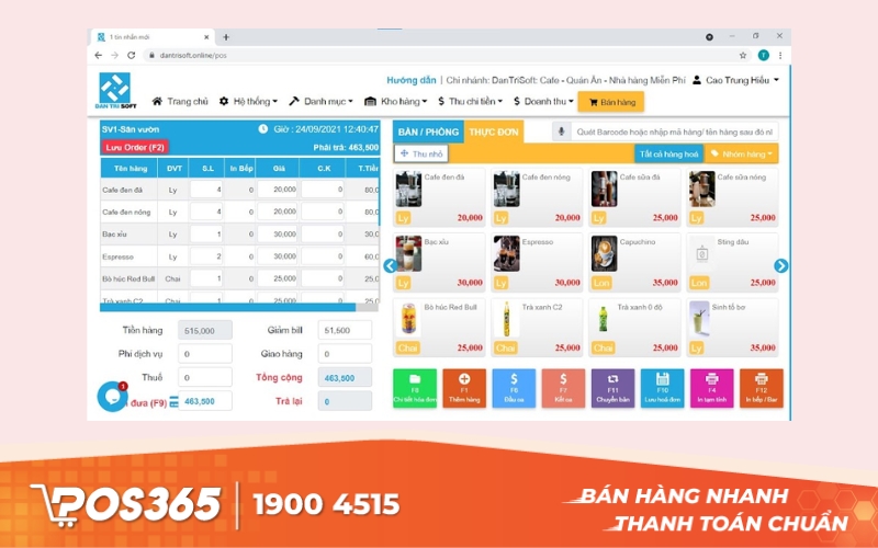 DanTriSoft - Công cụ bán hàng quán ăn miễn phí trọn đời