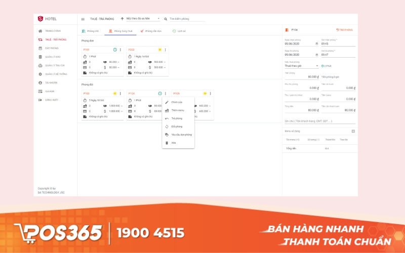 Phần mềm quản lý khách sạn SHOTEL