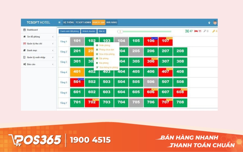 Phần mềm quản lý khách sạn TCSoft Hotel