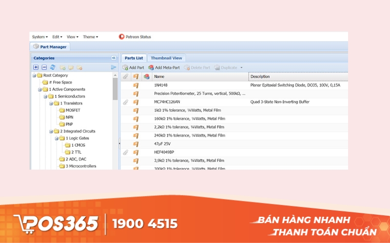 PartKeepr - Phần mềm kho miễn phí
