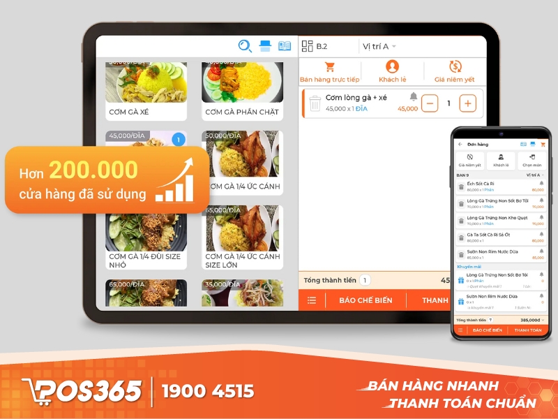 Pos365 là sự lựa chọn rất tốt cho các nhà hàng, quán ăn, quán cafe