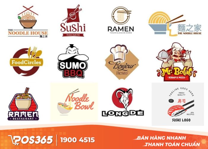 Logo làm theo món ăn đặc trưng của nhà hàng