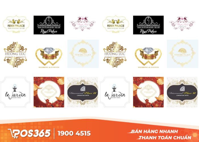Khung logo nhà hàng có kết hợp chữ nghệ thuật