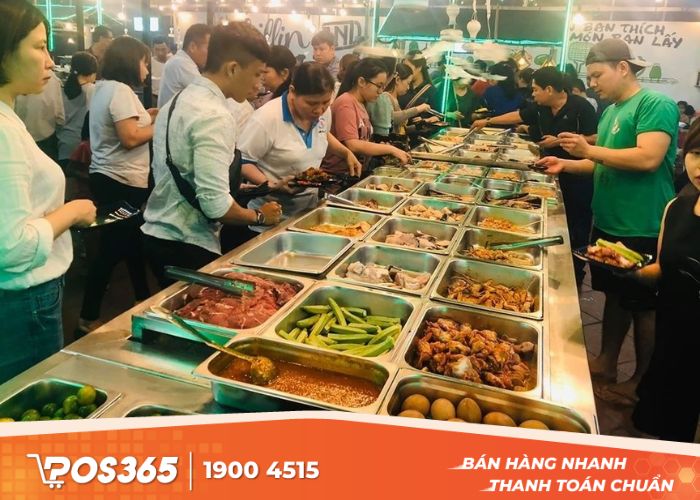 Mẫu thiết kế nhà hàng buffet bình dân