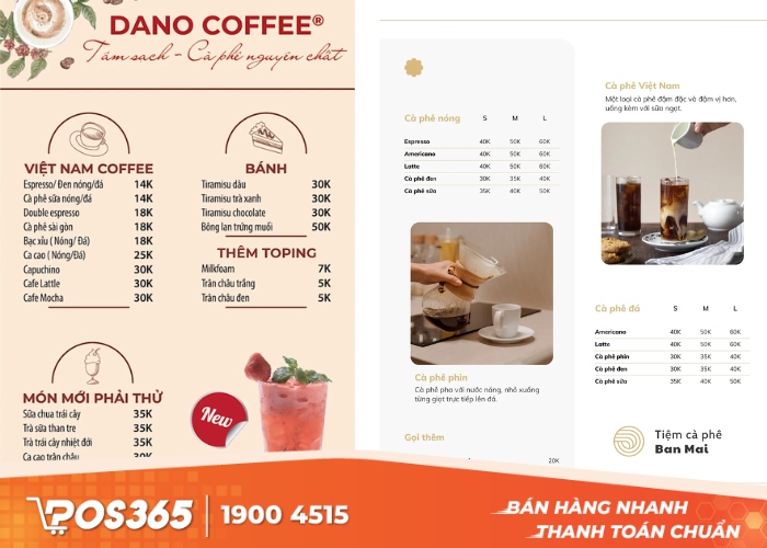 Tầm quan trọng của menu đối với quán cafe