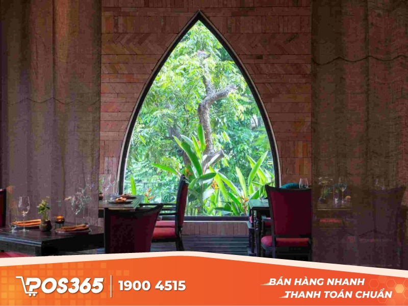 Nhà hàng Cham theo kiến trúc Champa cổ