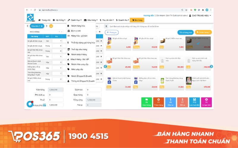 App hỗ trợ kinh doanh cafe DanTriSoft