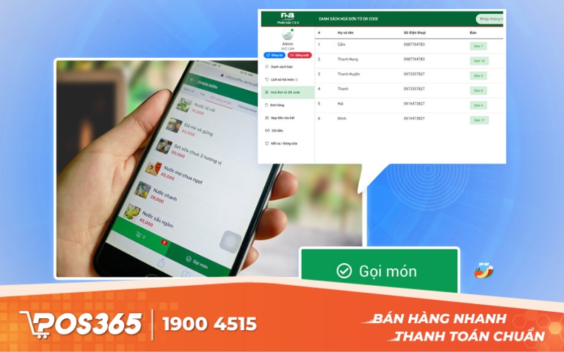 Phần mềm cafe Polaris FnB với giao diện hiện đại