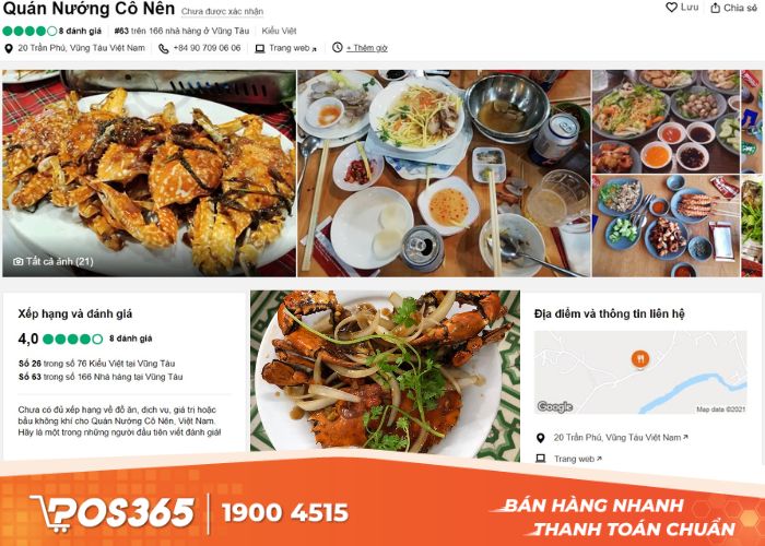 Quán cô Nên nhận được nhiều đánh giá tốt