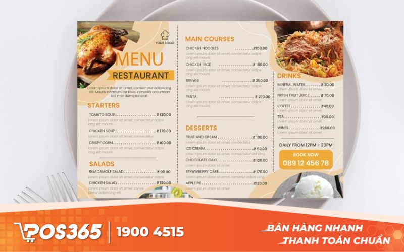 Mẫu thiết kế menu nhà hàng 10