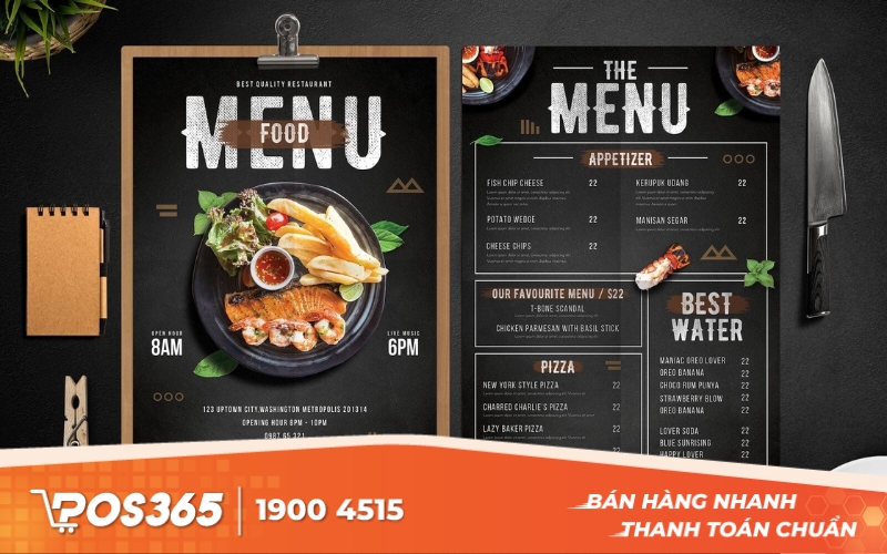 Mẫu thiết kế menu nhà hàng 3
