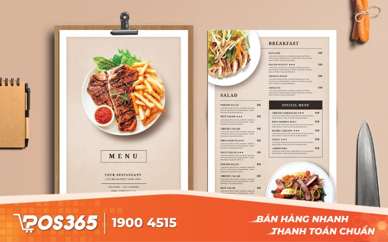 Mẫu thiết kế menu nhà hàng 4