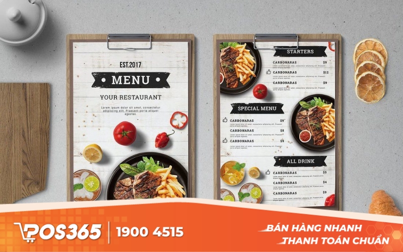 Mẫu thiết kế menu nhà hàng 5