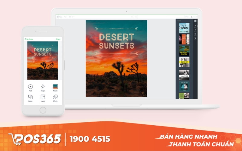 Phần mềm thiết kế menu đồ ăn Adobe Spark