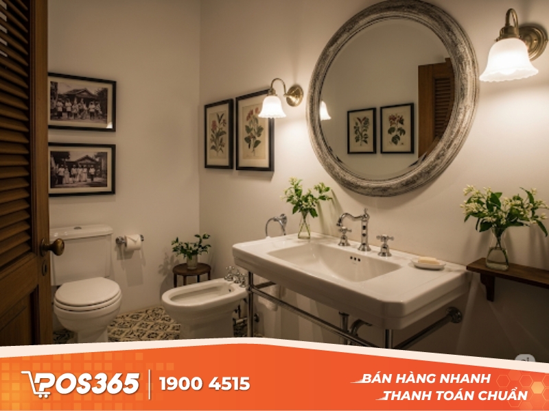 Nhà vệ sinh phong cách Vintage - cổ điển nhưng không lỗi thời