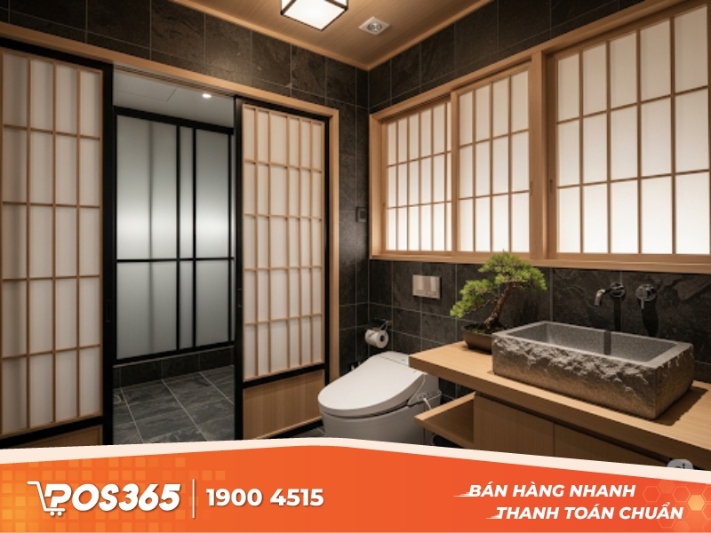 Thiết kế nhà vệ sinh nhà hàng kiểu Nhật