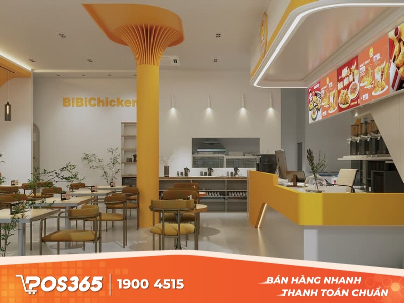 Thiết kế quán ăn nhanh phong cách tối giản