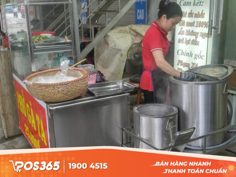 Mẫu quầy bán phở kết hợp xe đẩy