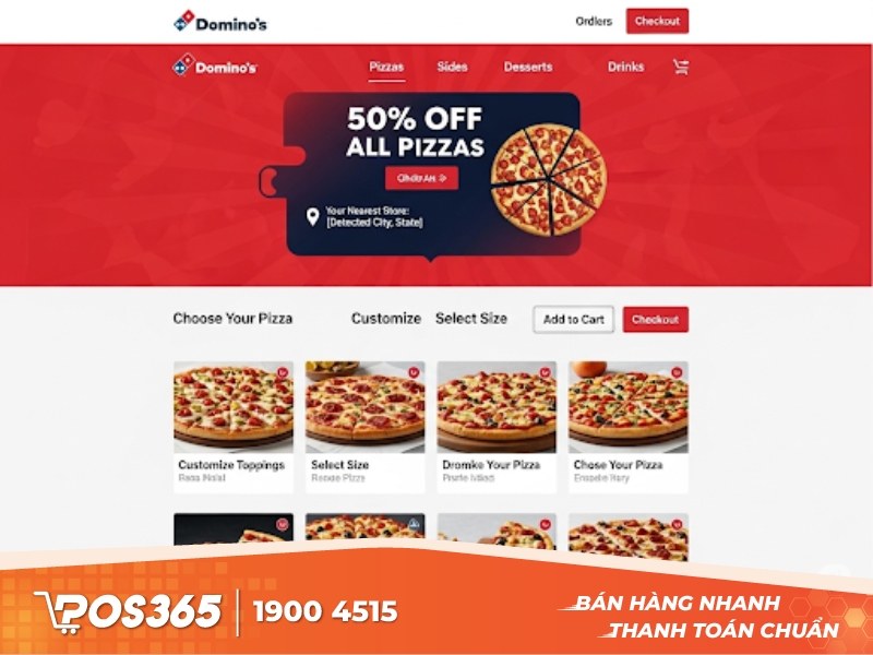 Chủ đề Domino’s Pizza – Mẫu website hiệu quả cho chuỗi Pizza