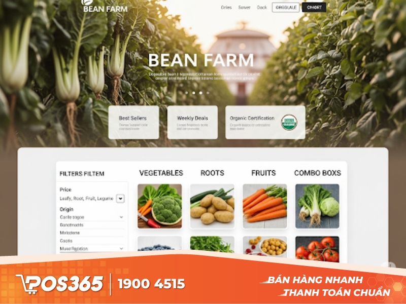 Template Bean Farm – Giao diện bán thực phẩm hiện đại