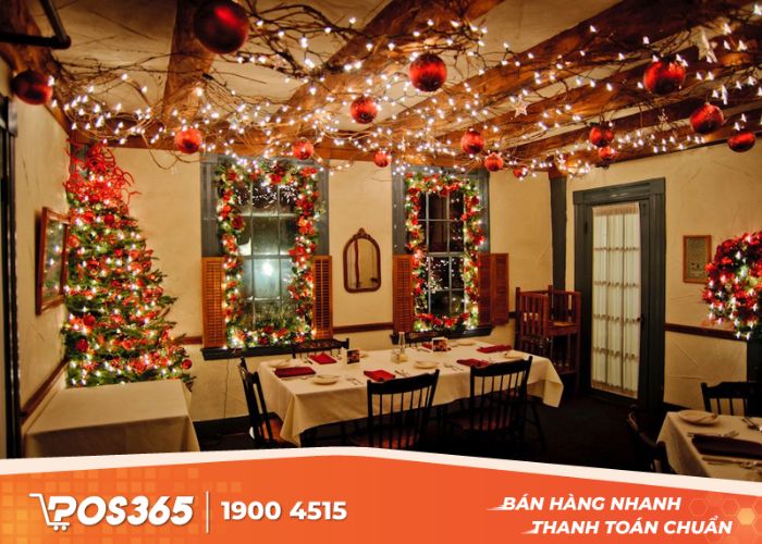 Trang trí Noel nhà hàng