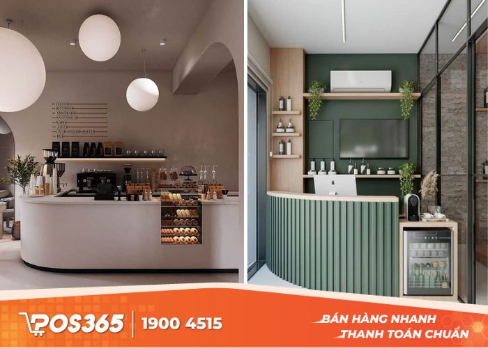Mẫu quầy thu ngân quán cafe