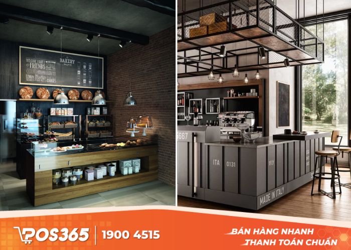 Mẫu thiết kế quầy thu ngân quán cafe ấn tượng
