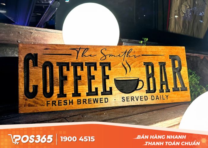 Bảng hiệu bằng gỗ không bao giờ lỗi mốt